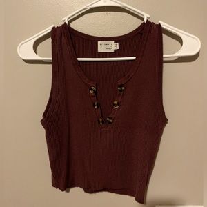 Women’s Small Dark Brown/Burgundy Crop Top